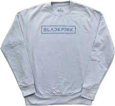 Blackpink - Logo Uni Lht Blue Sweatshirt   in the group MERCHANDISE / Hoodies / K-Pop at Bengans Skivbutik AB (5551783)