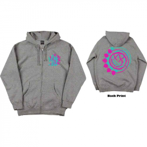 Blink-182 - Double Six Arrow Smile Grey Zip Hoodie in the group OTHER / Övrigt / at Bengans Skivbutik AB (5552086r)