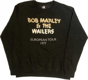 Bob Marley - Wailers European Tour 77 Bl Sweatshirt in the group MERCHANDISE / Sweatshirt / Reggae at Bengans Skivbutik AB (5552099r)