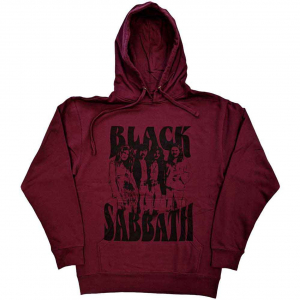 Black Sabbath - Band And Logo Uni Maroon Hoodie in the group OTHER / Övrigt / at Bengans Skivbutik AB (5552136r)