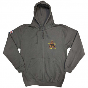 Def Leppard - Logo Tour 2019 Char Zip Hoodie in the group OTHER / Övrigt / at Bengans Skivbutik AB (5552149r)