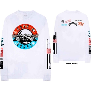 Guns N Roses - Motorcross Logo Uni Wht Longsleeve in the group MERCHANDISE / T-shirt / Nyheter / Hårdrock at Bengans Skivbutik AB (5552287r)