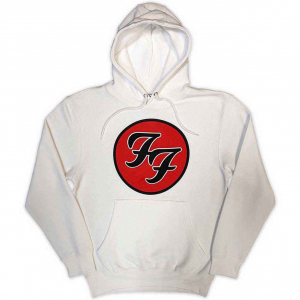 Foo Fighters - Ff Logo Uni Wht Hoodie in the group OTHER / Övrigt / at Bengans Skivbutik AB (5552558r)