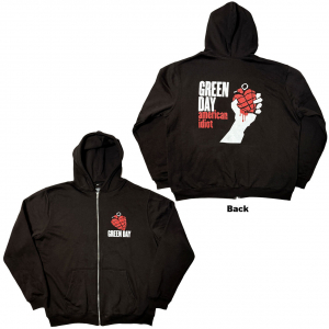 Green Day - American Idiot Uni Bl Zip Hoodie in the group OTHER / Övrigt / at Bengans Skivbutik AB (5552565r)