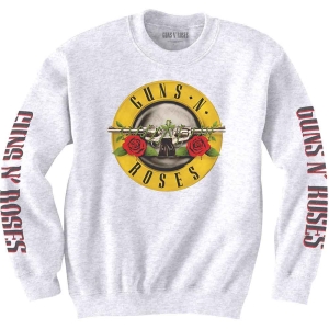 Guns N Roses - Classic & Text Logos Uni Wht Sweatshirt in the group MERCHANDISE / Sweatshirt / Heavy Metal at Bengans Skivbutik AB (5552579r)
