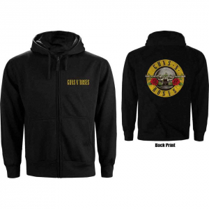 Guns N Roses - Classic Logo Backprint Uni Bl Zip Hoodie in the group OTHER / Övrigt / at Bengans Skivbutik AB (5552582r)