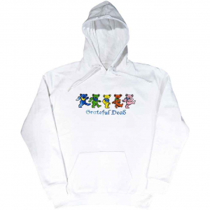 Grateful Dead - Dancing Bears Uni Wht Hoodie in the group OTHER / Övrigt / at Bengans Skivbutik AB (5552594r)