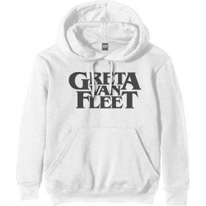 Greta Van Fleet - Logo Uni Wht Hoodie in the group OTHER / Övrigt / at Bengans Skivbutik AB (5552598r)