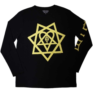 Him - Heartagram Honeycomb Bl Longsleeve  in the group MERCHANDISE / T-shirt / Hårdrock at Bengans Skivbutik AB (5552966r)