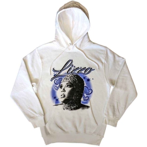 Lizzo - Special Hearts Airbrush Wht Hoodie in the group MERCHANDISE / Hoodies / RnB-Soul at Bengans Skivbutik AB (5553198r)