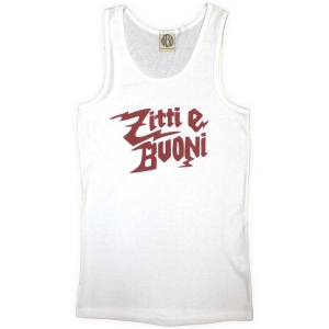Maneskin - Zitti E Buoni Uni Wht Tank Top in the group MERCHANDISE / T-shirt / Pop-Rock at Bengans Skivbutik AB (5553298r)