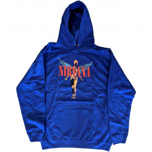 Nirvana - Angelic Uni Blue Hoodie in the group OTHER / Övrigt / at Bengans Skivbutik AB (5553888r)