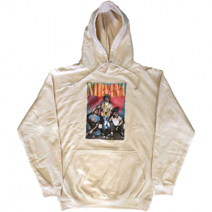 Nirvana - Trapper Hat Mono Logo Sand Hoodie in the group OTHER / Övrigt / at Bengans Skivbutik AB (5553902r)