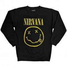 Nirvana - Yellow Happy Face Bl Sweatshirt in the group OTHER / Övrigt / at Bengans Skivbutik AB (5553905r)