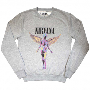 Nirvana - In Utero Uni Grey Sweatshirt in the group MERCHANDISE / Sweatshirt / Pop-Rock at Bengans Skivbutik AB (5553907r)