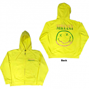 Nirvana - Sorbet Ray Happy Face Yell Zip Hoodie in the group OTHER / Övrigt / at Bengans Skivbutik AB (5553908r)