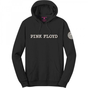 Pink Floyd - Logo & Prism Applique Bl Hoodie  in the group MERCHANDISE / Hoodies / Pop-Rock at Bengans Skivbutik AB (5553927r)