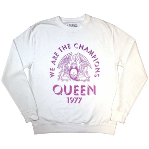 Queen - Champions 77 Wht Sweatshirt in the group MERCHANDISE / Sweatshirt / Pop-Rock at Bengans Skivbutik AB (5553970r)