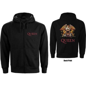 Queen - Classic Crest Lady Bl Zip Hoodie in the group OTHER / Övrigt / at Bengans Skivbutik AB (5553971r)