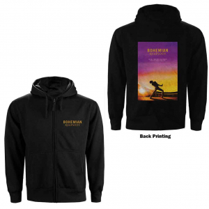 Queen - Movie Poster Uni Bl Zip Hoodie in the group OTHER / Övrigt / at Bengans Skivbutik AB (5553976r)