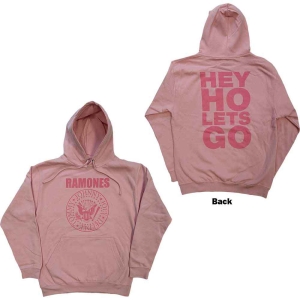Ramones - Hey Ho Seal Uni Pink Hoodie in the group MERCHANDISE / Hoodies / Punk at Bengans Skivbutik AB (5554660r)