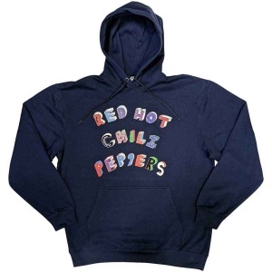 Red Hot Chili Peppers - Colourful Letters Navy Hoodie  in the group MERCHANDISE / Hoodies / Pop-Rock at Bengans Skivbutik AB (5554669r)