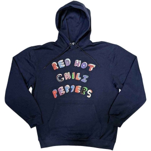 Red Hot Chili Peppers - Colourful Letters Navy Hoodie in the group MERCHANDISE / Hoodies / Pop-Rock at Bengans Skivbutik AB (5554669r)