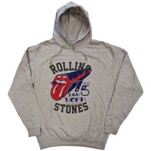 Rolling Stones - Ny  75 Uni Grey Hoodie  in the group MERCHANDISE / Hoodies / Pop-Rock at Bengans Skivbutik AB (5554687r)