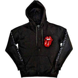 Rolling Stones - Hd Shattered Tongue Uni Bl Zip Hoodie in the group MERCHANDISE / Hoodies / Pop-Rock at Bengans Skivbutik AB (5554698r)