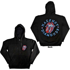 Rolling Stones - Hackney Diamonds Stars Bl Zip Hoodie in the group MERCHANDISE / Hoodies / Pop-Rock at Bengans Skivbutik AB (5554699r)