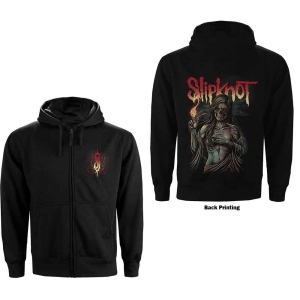 Slipknot - Burn Me Away Uni Bl Zip Hoodie in the group MERCHANDISE / Hoodies / Hårdrock at Bengans Skivbutik AB (5554727r)
