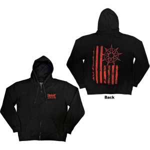 Slipknot - 9-Point Flag Uni Bl Zip Hoodie  in the group MERCHANDISE / Hoodies / Hårdrock at Bengans Skivbutik AB (5554729r)