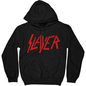 Slayer - Distressed Logo Bl Hoodie in the group MERCHANDISE / Hoodies / Hårdrock at Bengans Skivbutik AB (5554734r)