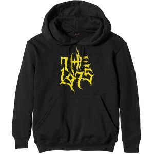 The 1975 - Gold Logo Uni Bl Hoodie  in the group MERCHANDISE / Hoodies / Pop-Rock at Bengans Skivbutik AB (5555304r)