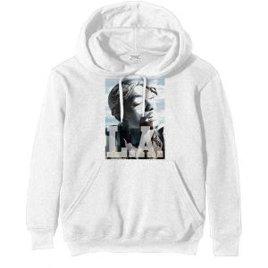 Tupac - La Skyline Uni Wht Hoodie in the group MERCHANDISE / Hoodies / Hip Hop-Rap at Bengans Skivbutik AB (5555308r)