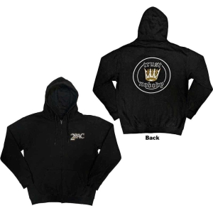 Tupac - Crown Seal Uni Bl Zip Hoodie in the group MERCHANDISE / Hoodies / Hip Hop-Rap at Bengans Skivbutik AB (5555309r)