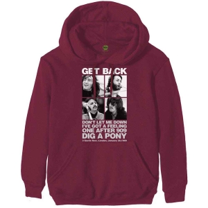 The Beatles - 3 Savile Row Uni Maroon Hoodie  in the group MERCHANDISE / Hoodies / Pop-Rock at Bengans Skivbutik AB (5555315r)