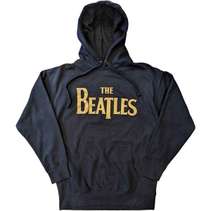 The Beatles - Gold Drop T Logo Uni Navy Hoodie in the group MERCHANDISE / Hoodies / Pop-Rock at Bengans Skivbutik AB (5555320r)
