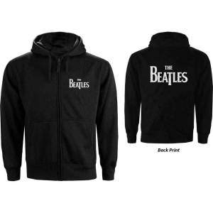 The Beatles - Drop T Logo B-Print Uni Bl Zip Hoodie in the group MERCHANDISE / Hoodies / Pop-Rock at Bengans Skivbutik AB (5555334r)