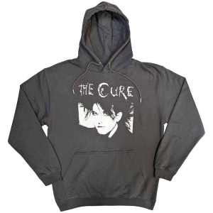 The Cure - Robert Illustration Uni Grey Hoodie  in the group MERCHANDISE / Hoodies / Pop-Rock at Bengans Skivbutik AB (5555345r)