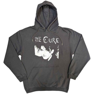 The Cure - Robert Illustration Uni Grey Hoodie in the group MERCHANDISE / Hoodies / Pop-Rock at Bengans Skivbutik AB (5555345r)