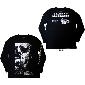 Texas Chainsaw Massacre - Leather Face Uni Bl Longsleeve in the group MERCHANDISE / T-shirt / Heavy Metal at Bengans Skivbutik AB (5555504r)