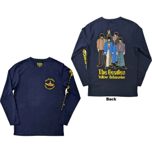 The Beatles - Yellow Sub Band Navy Longsleeve  in the group MERCHANDISE / T-shirt / Pop-Rock at Bengans Skivbutik AB (5555513r)