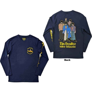 The Beatles - Yellow Sub Band Navy Longsleeve in the group MERCHANDISE / T-shirt / Pop-Rock at Bengans Skivbutik AB (5555513r)