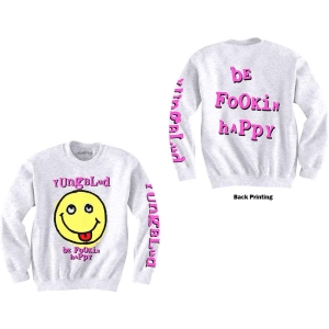 Yungblud - Raver Smile Uni Wht Sweatshirt in the group MERCHANDISE / Sweatshirt / Pop-Rock at Bengans Skivbutik AB (5555611r)
