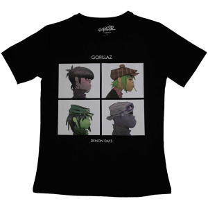 Gorillaz - Demon Days Lady Bl T-Shirt in the group MERCHANDISE / T-shirt / Pop-Rock at Bengans Skivbutik AB (5555927r)