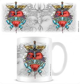 Bon Jovi  - Dagger Heart Everyday Mug in the group MERCHANDISE / Merch / Pop-Rock at Bengans Skivbutik AB (5556235)