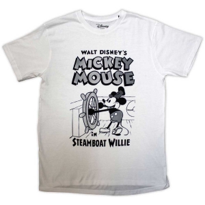 Disney Mickey Mouse - Steamboat Willie Uni Wht T-Shirt in the group MERCHANDISE / T-shirt / Soundtrack at Bengans Skivbutik AB (5557019r)