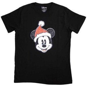 Disney Mickey Mouse - Santa Hat Uni Bl T-Shirt in the group MERCHANDISE / T-shirt / Film-Musikal at Bengans Skivbutik AB (5557021r)