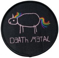 Death Metal - Patch Death Metal Unicorn Black Rou in the group OUR PICKS / Friday Releases / Friday the 26th of July 2024 at Bengans Skivbutik AB (5558766)